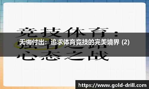 无悔付出：追求体育竞技的完美境界 (2)